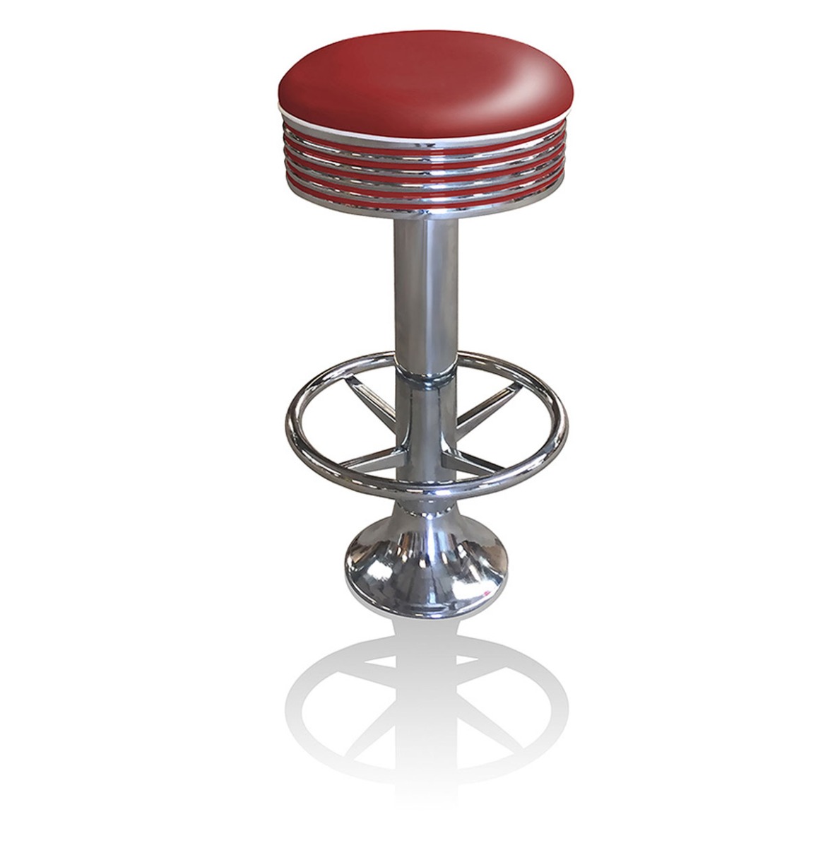 Bar stool BS-27 Ruby with footring-Hout