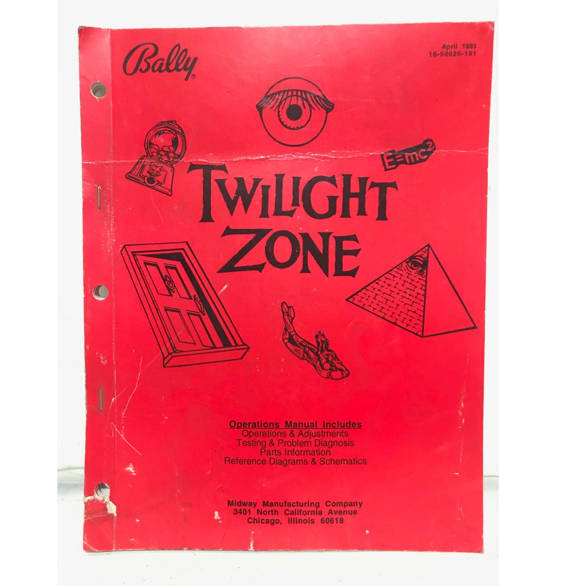Twilight Zone Flipperkast Handleiding Origineel
