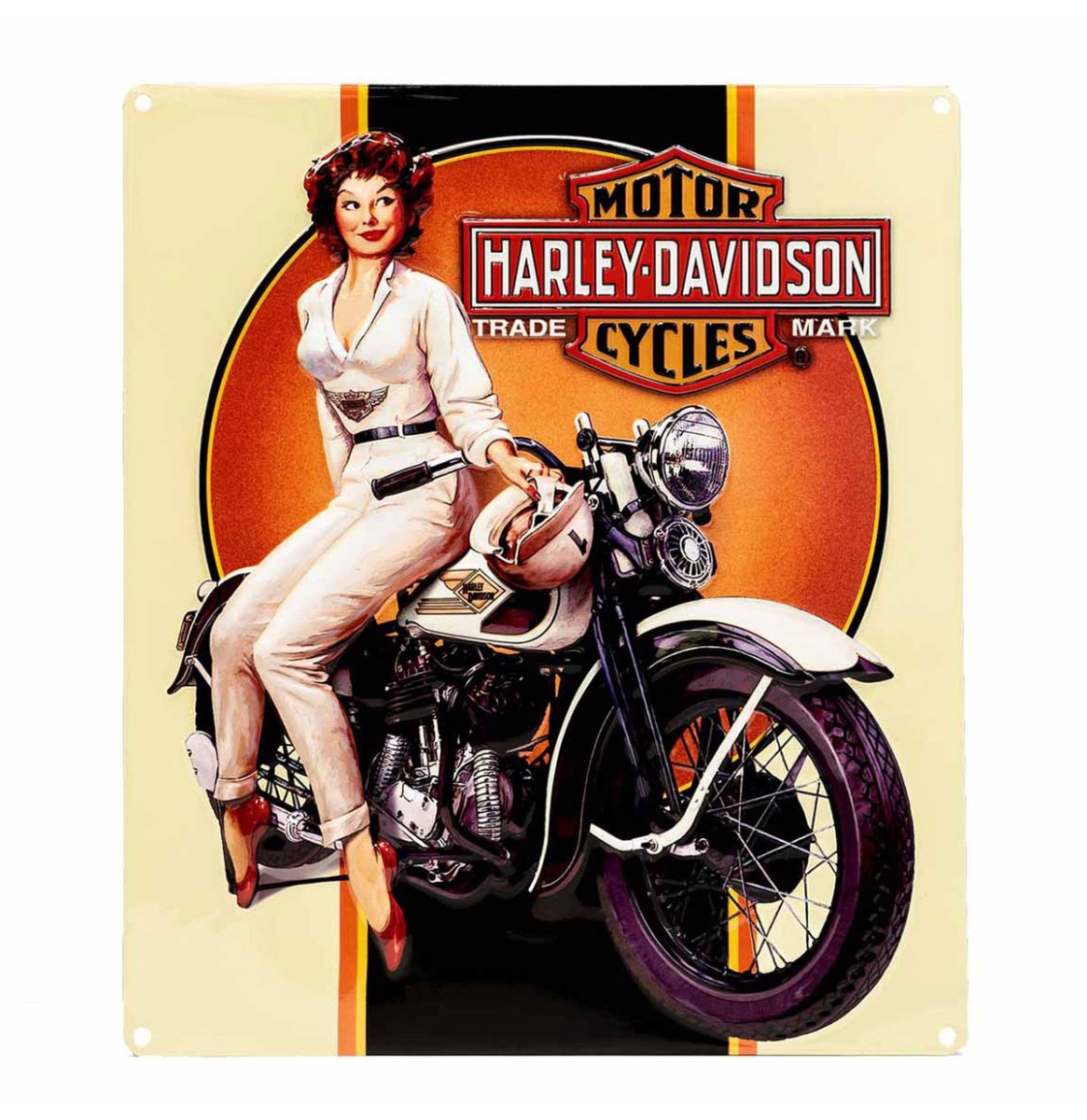 Harley-Davidson Dreaming Babe Metalen Bord - 33 x 38cm