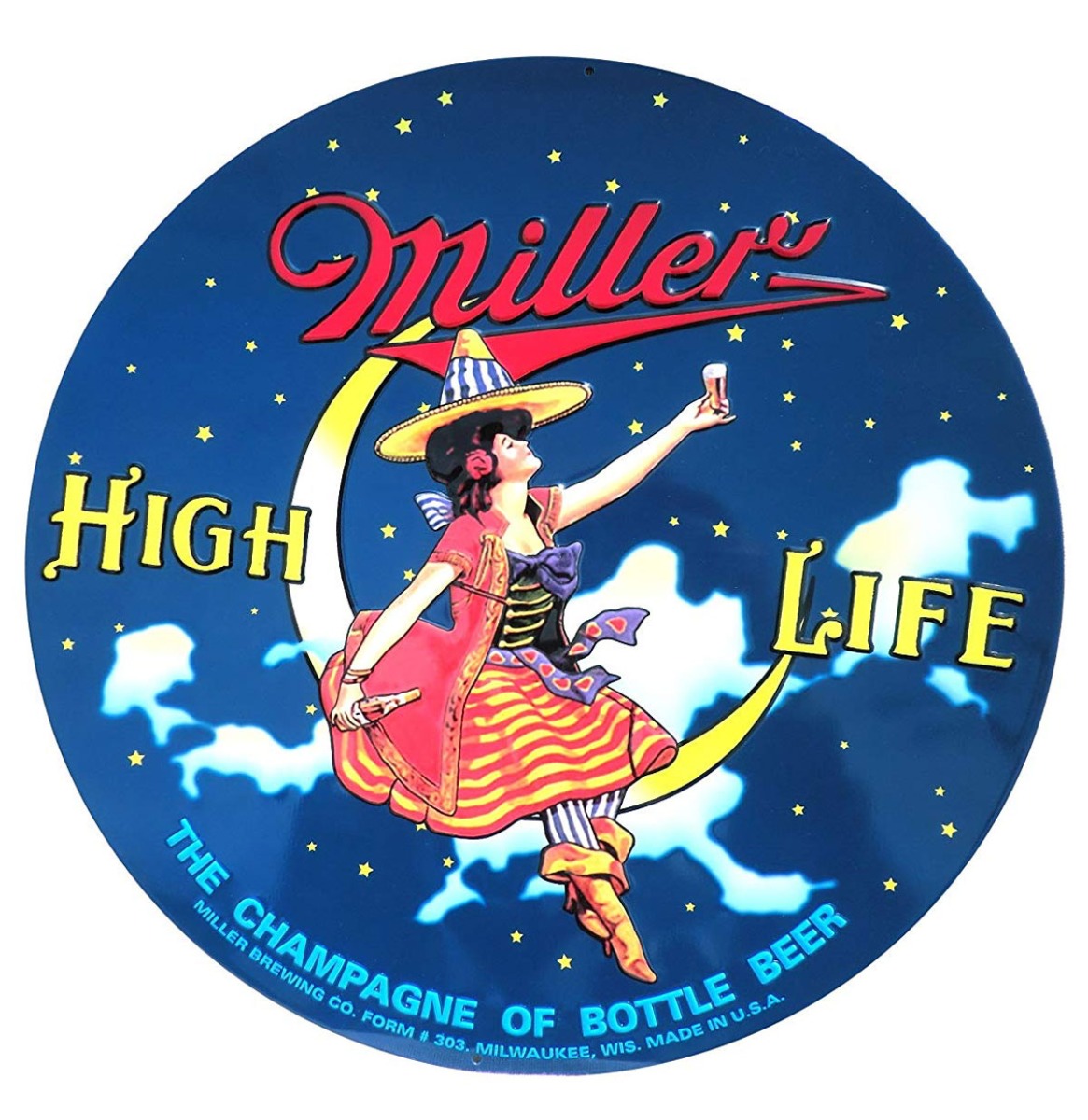 Miller High Life Rond Bord Met Relief 36 cm
