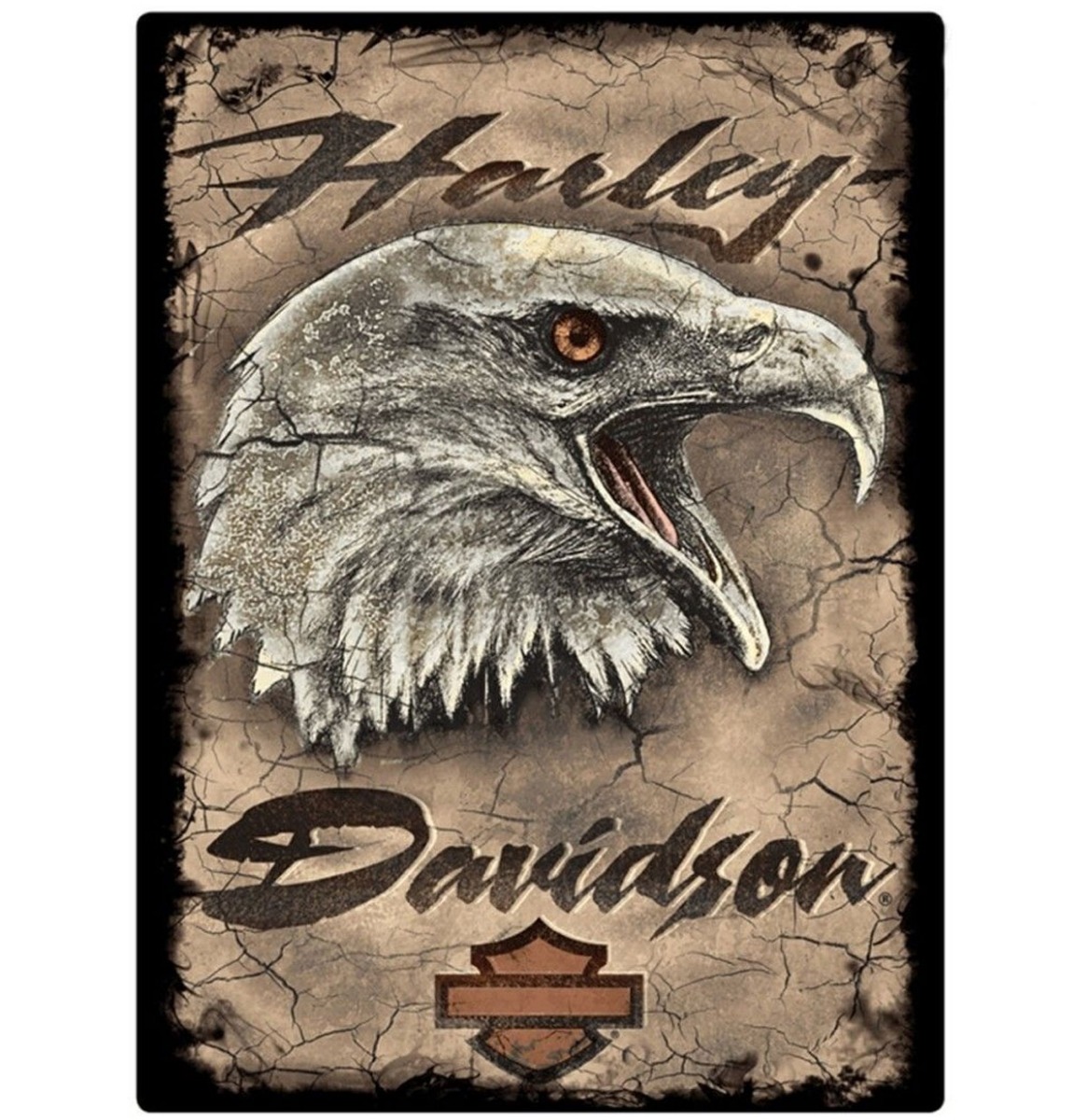 Harley-Davidson Eagle 2 Metalen Bord Met Reli?f