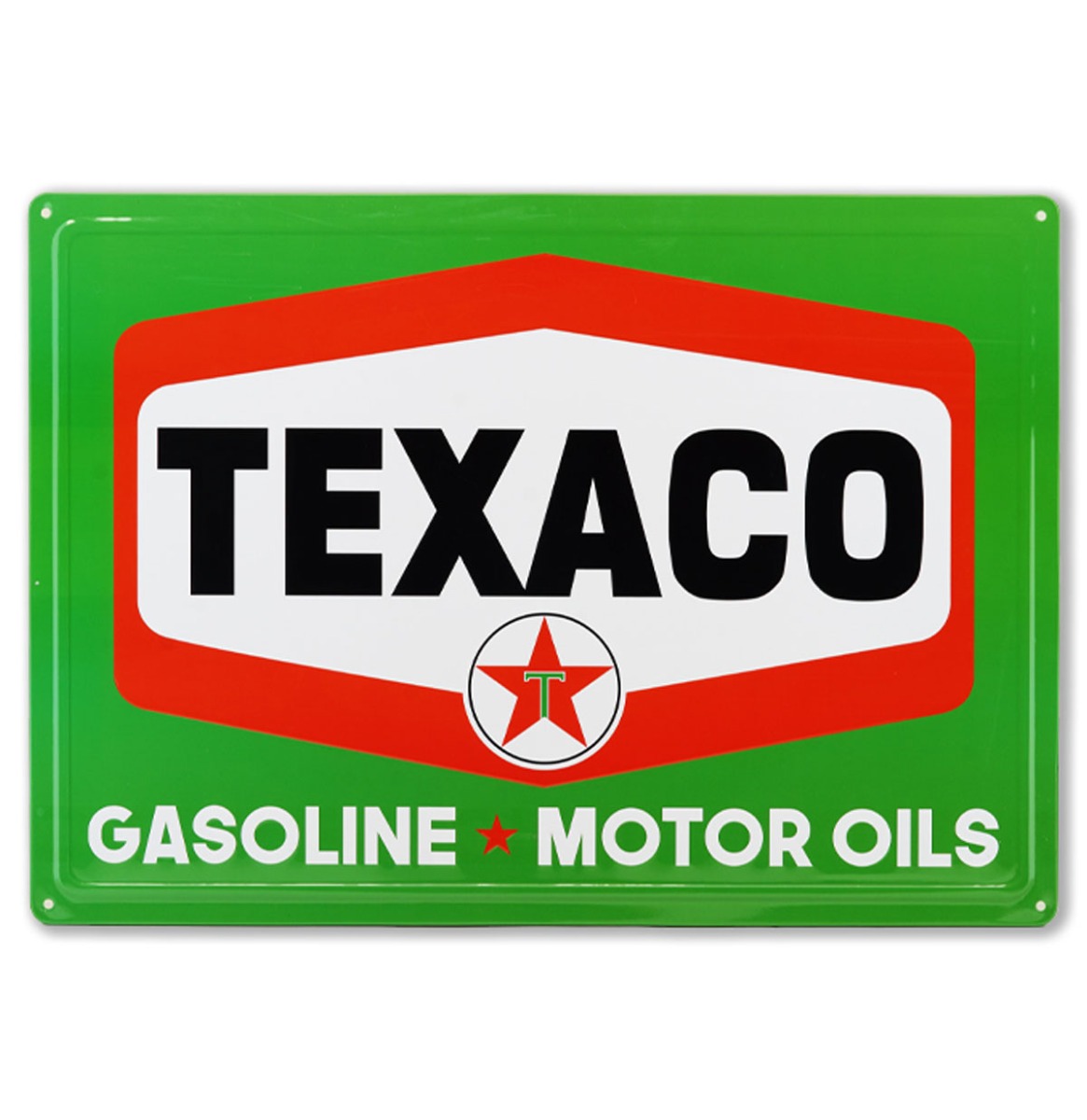 Texaco Gasoline Motor Oil Metalen Bord Met Reliëf 43 x 31 cm