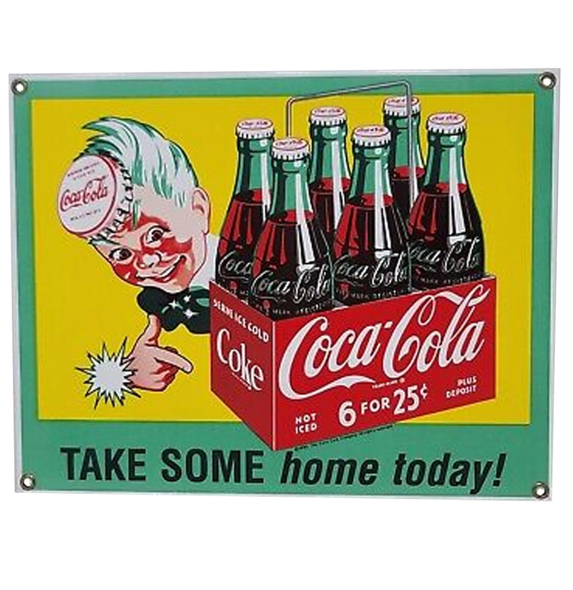 Coca-Cola - Take Some Home Today! Emaille Bord - 28 x 22 cm