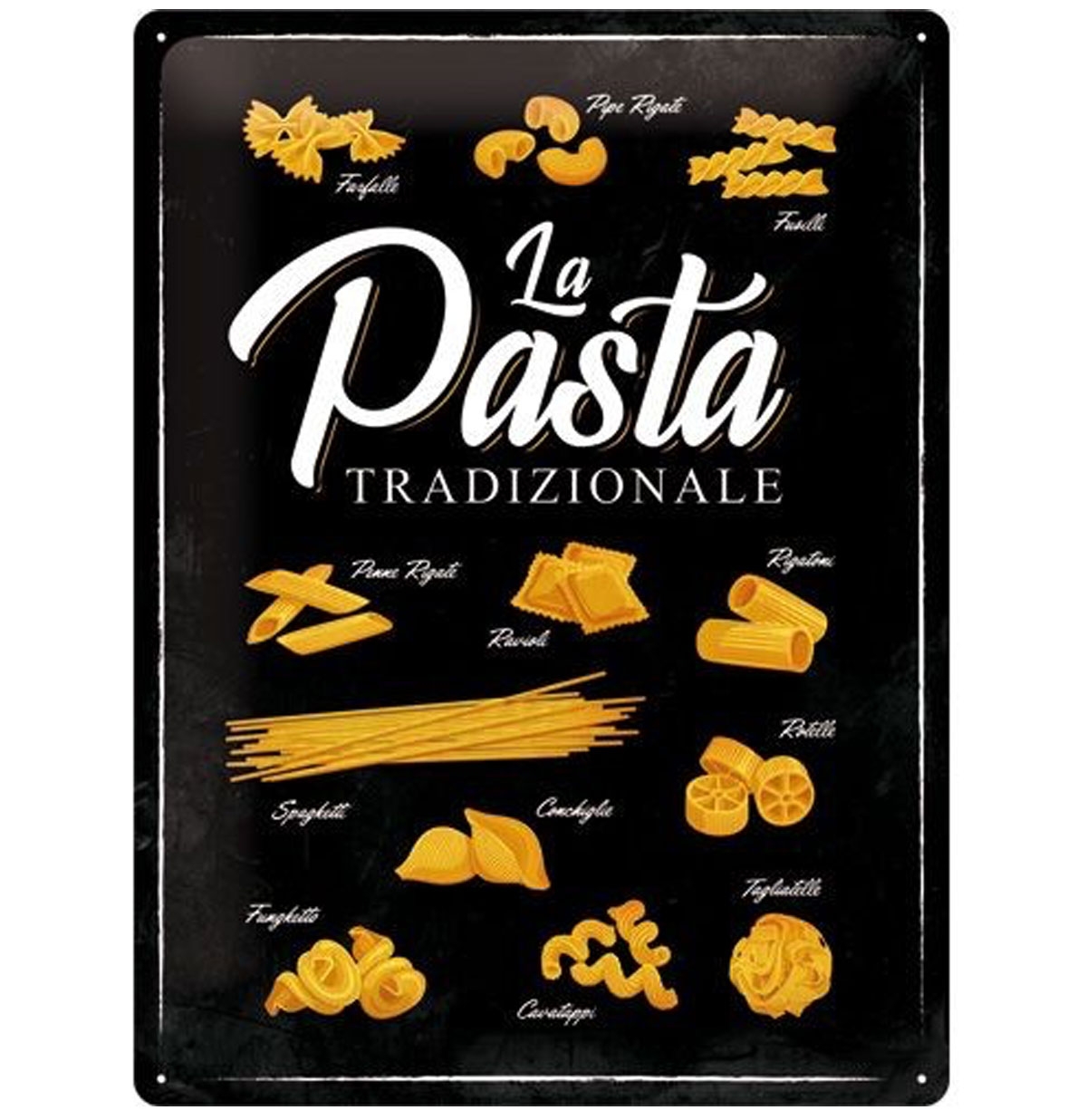 Tin Sign 'La Pasta Tradizionale' 30 x 40 cm