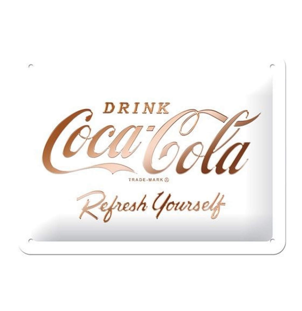 Coca Cola Refresh Yourself Metalen Bord Met Reliëf 15 x 20 cm