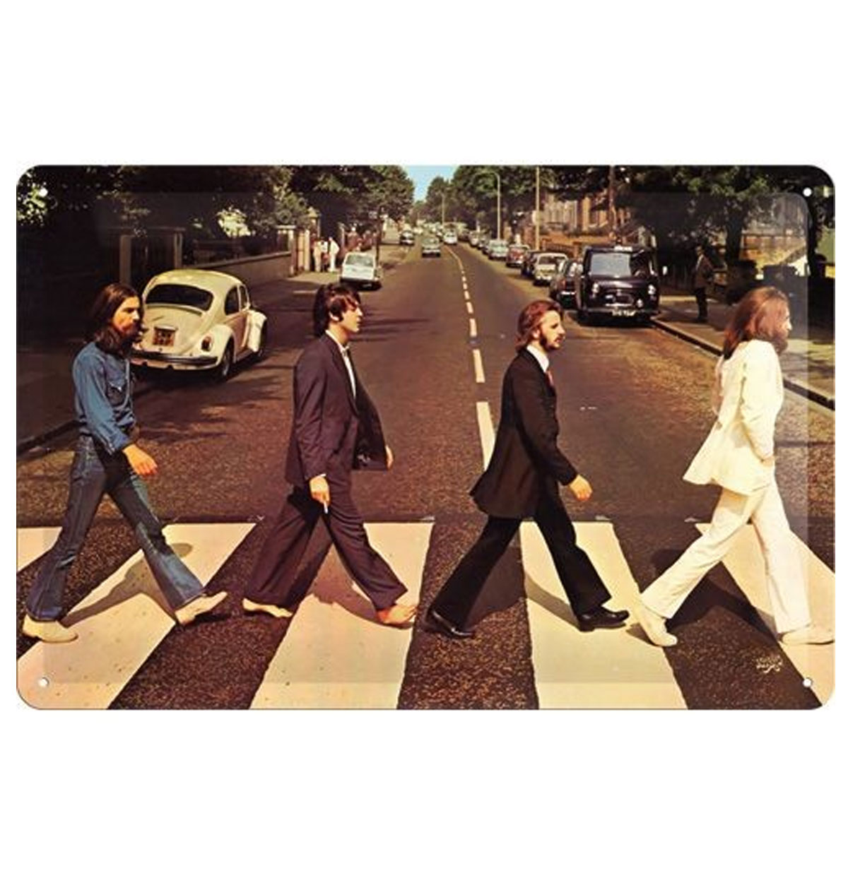 The Beatles Abbey Road Metalen Bord 20 x 30 cm