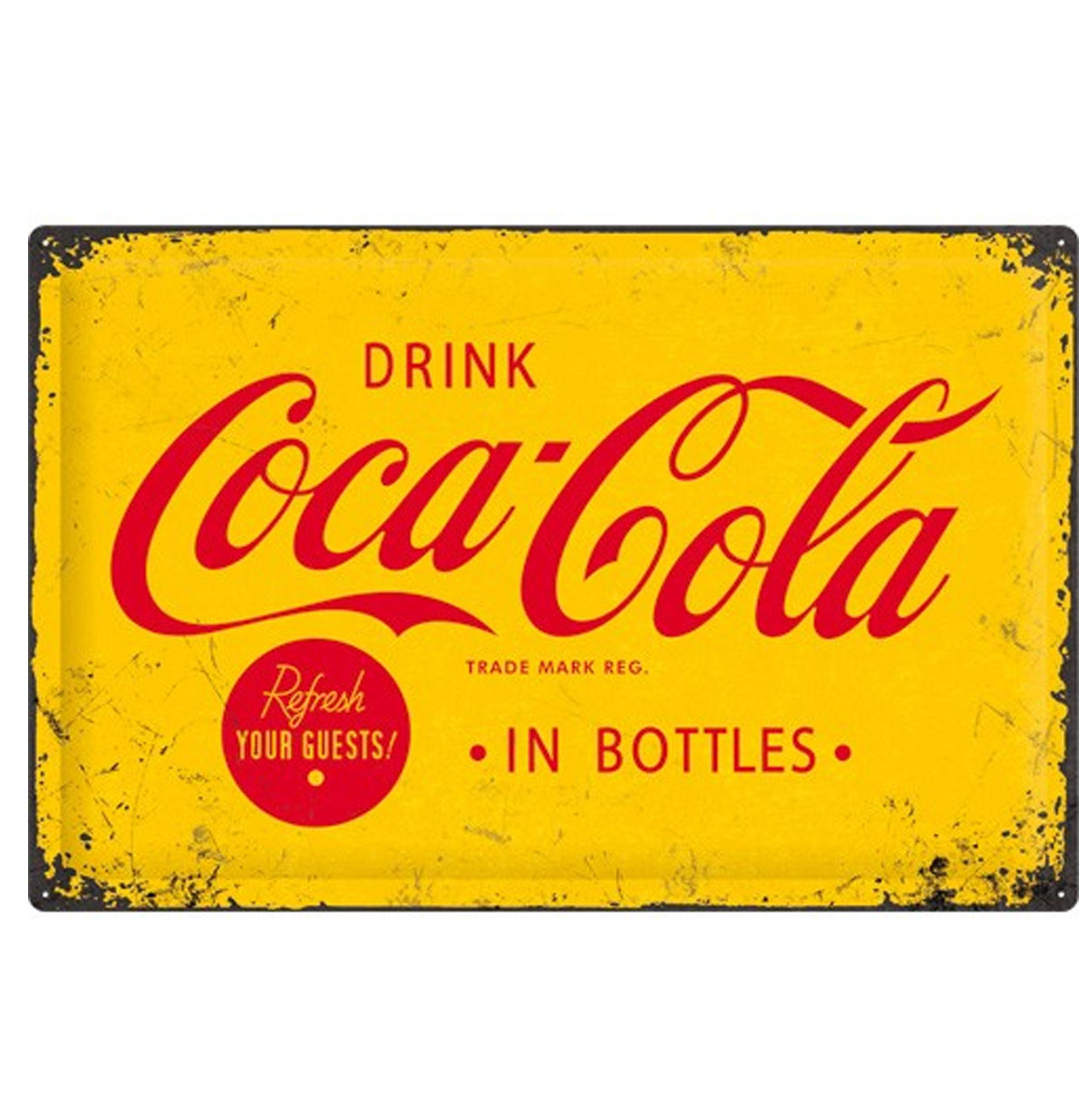 Drink Coca-Cola In Bottles Metalen Bord 40 x 60 cm