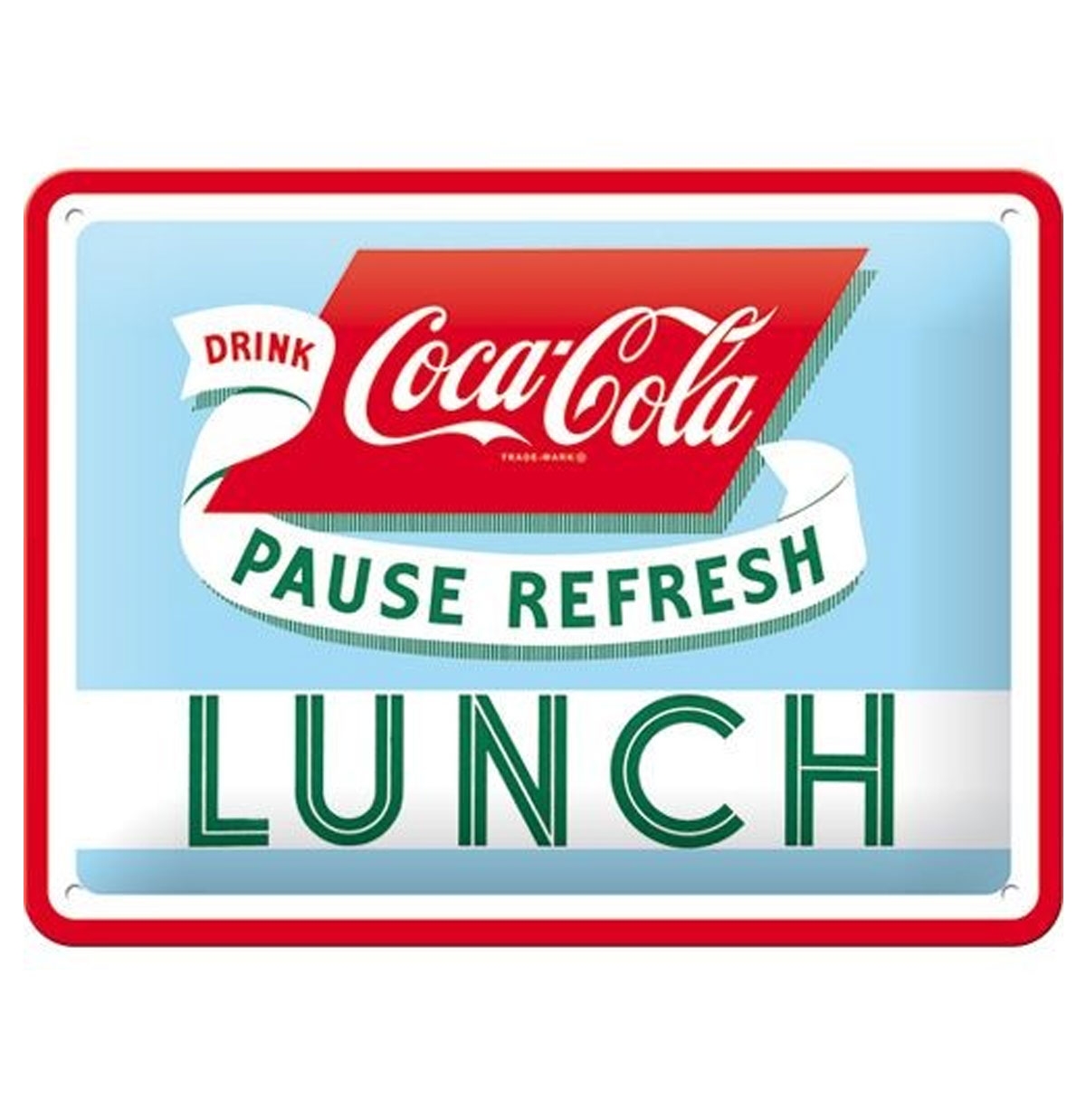 Coca-Cola Lunch Metal Sign 15 x 20 cm