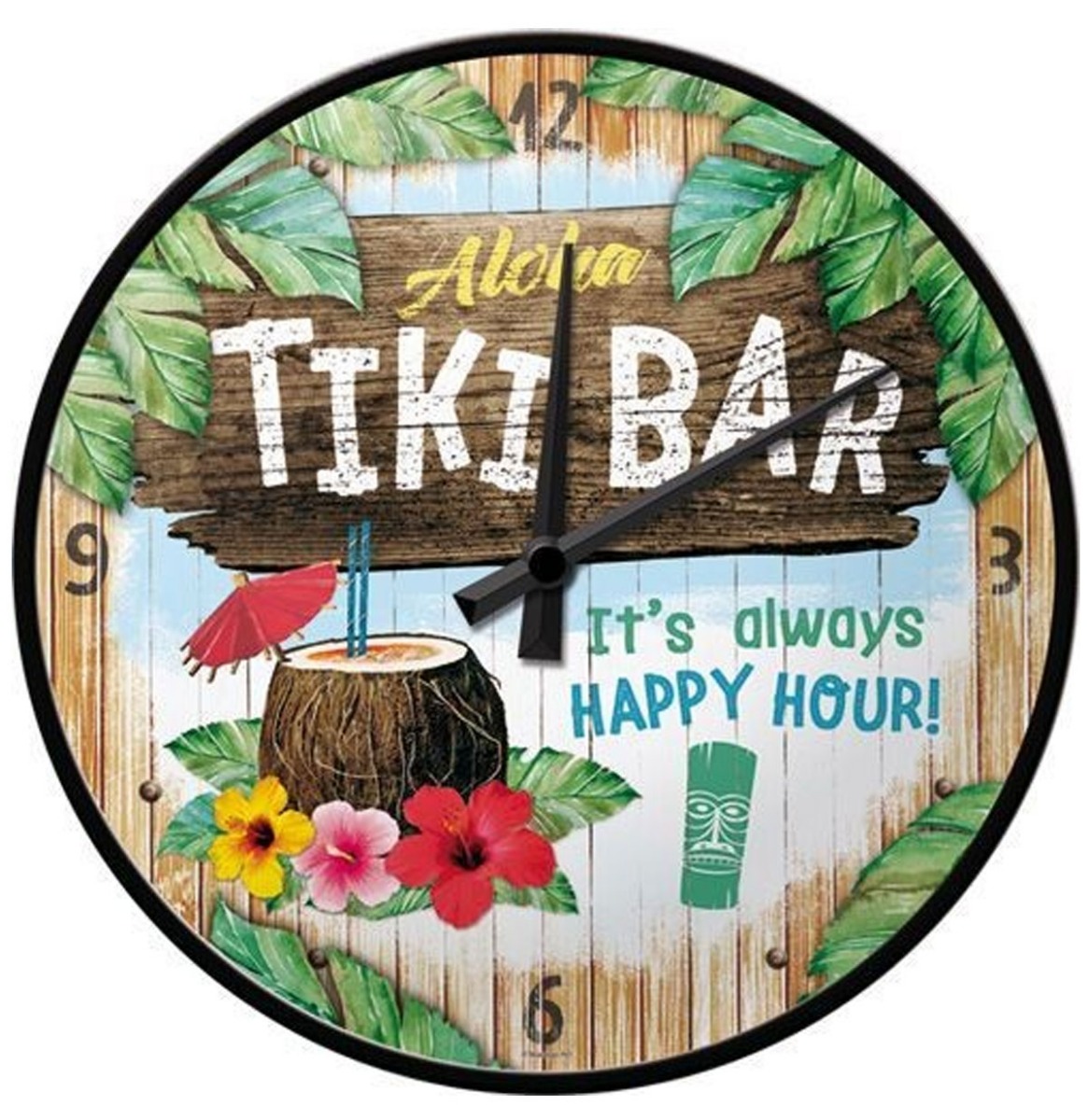 Wandklok Aloha Tiki Bar