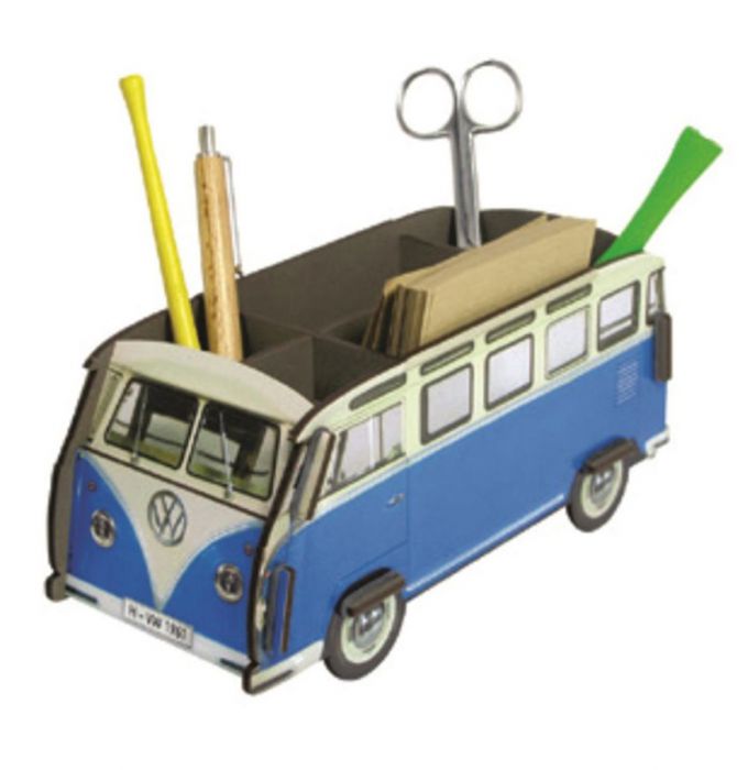 Volkswagen T1 Bus Potloodhouder - Blauw / Wit