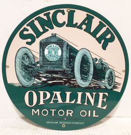 Opaline Motor Oil Reproduction Gasoline Metal Sign 12x18 