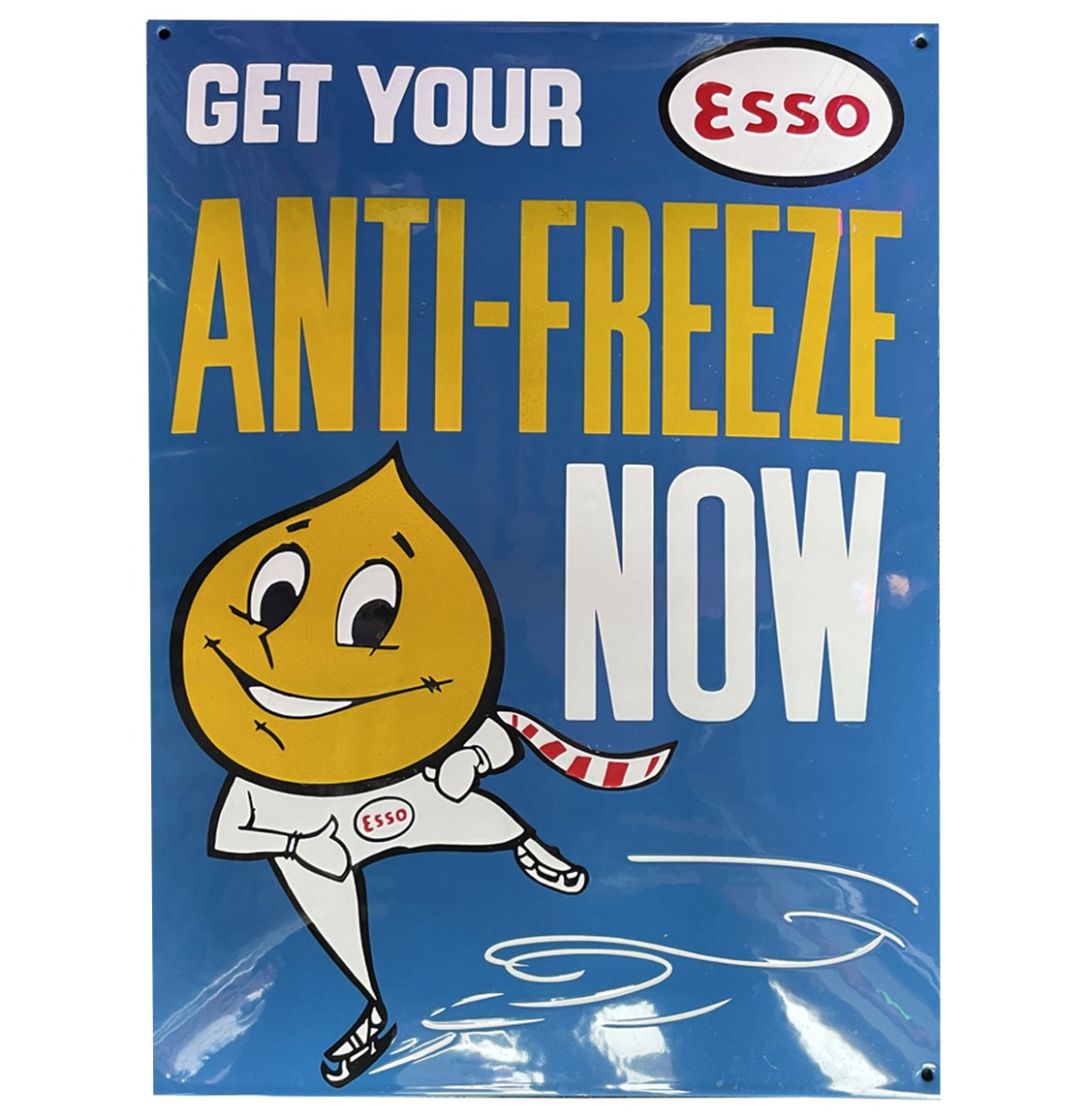 Esso Get Your Anti-Freeze Now Emaille Bord - 40 x 53 cm