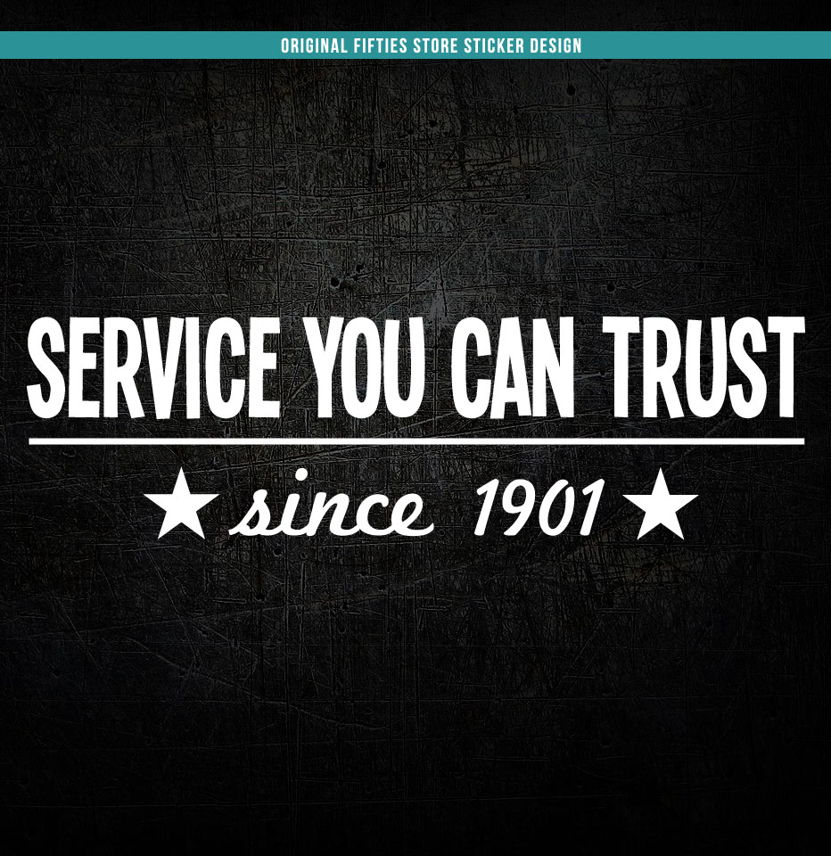 Sticker Service You Can Trust : Wit (Klein)