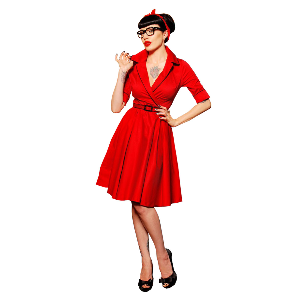Haunted Housewife Dress, Red