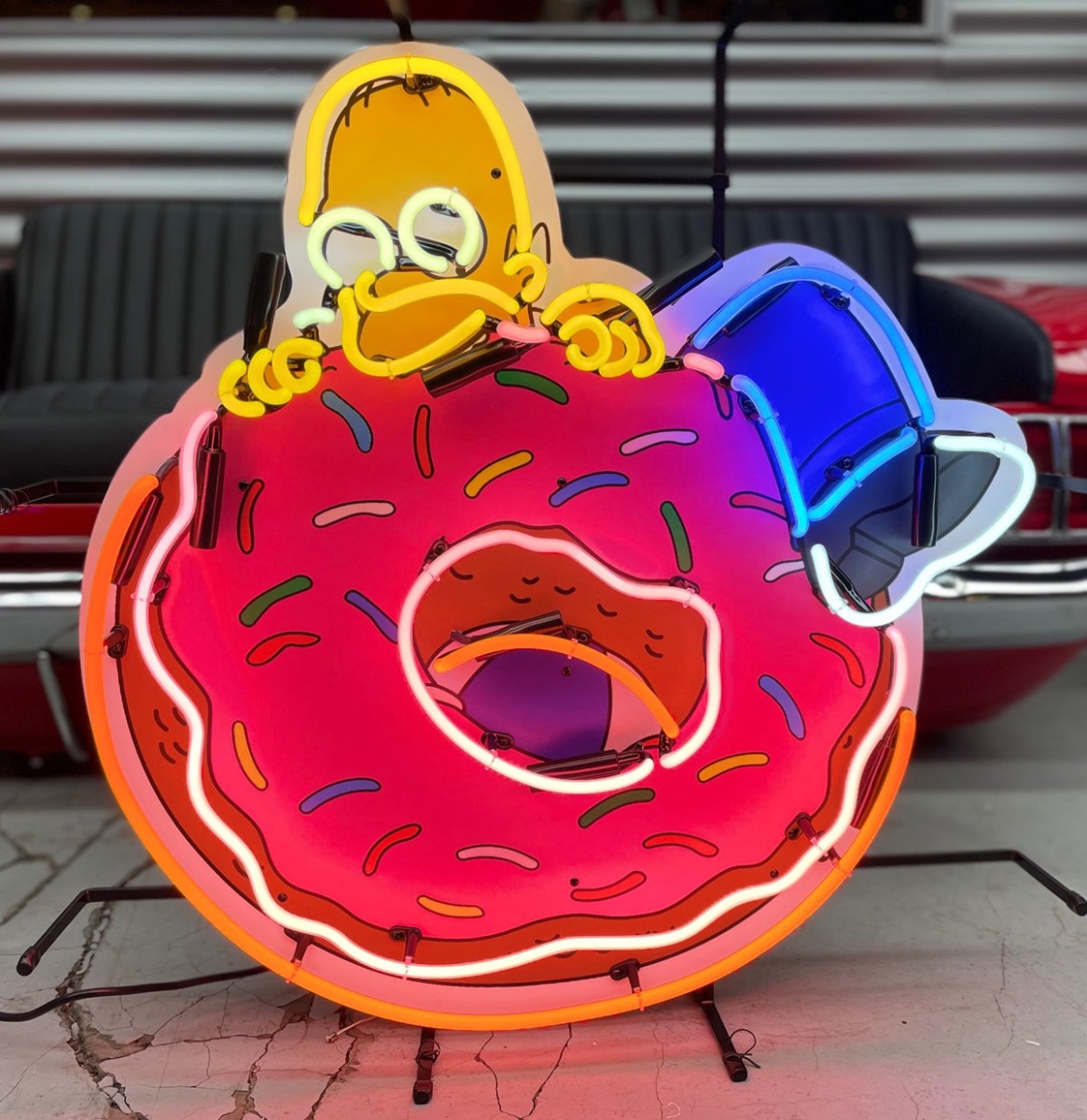 Homer Donut Neon Verlichting 70 x 69 cm