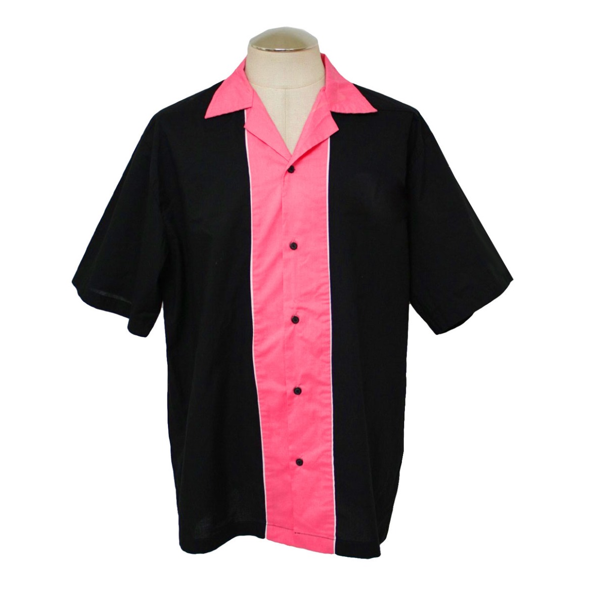 Lady Boss Bowling Shirt Zwart Roze