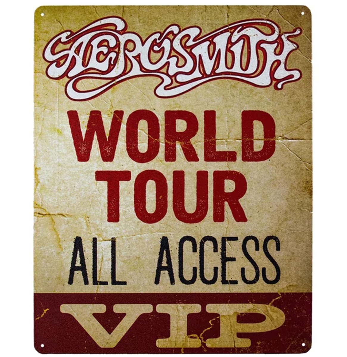 Metalen Poster Aerosmith World Tour All Access VIP
