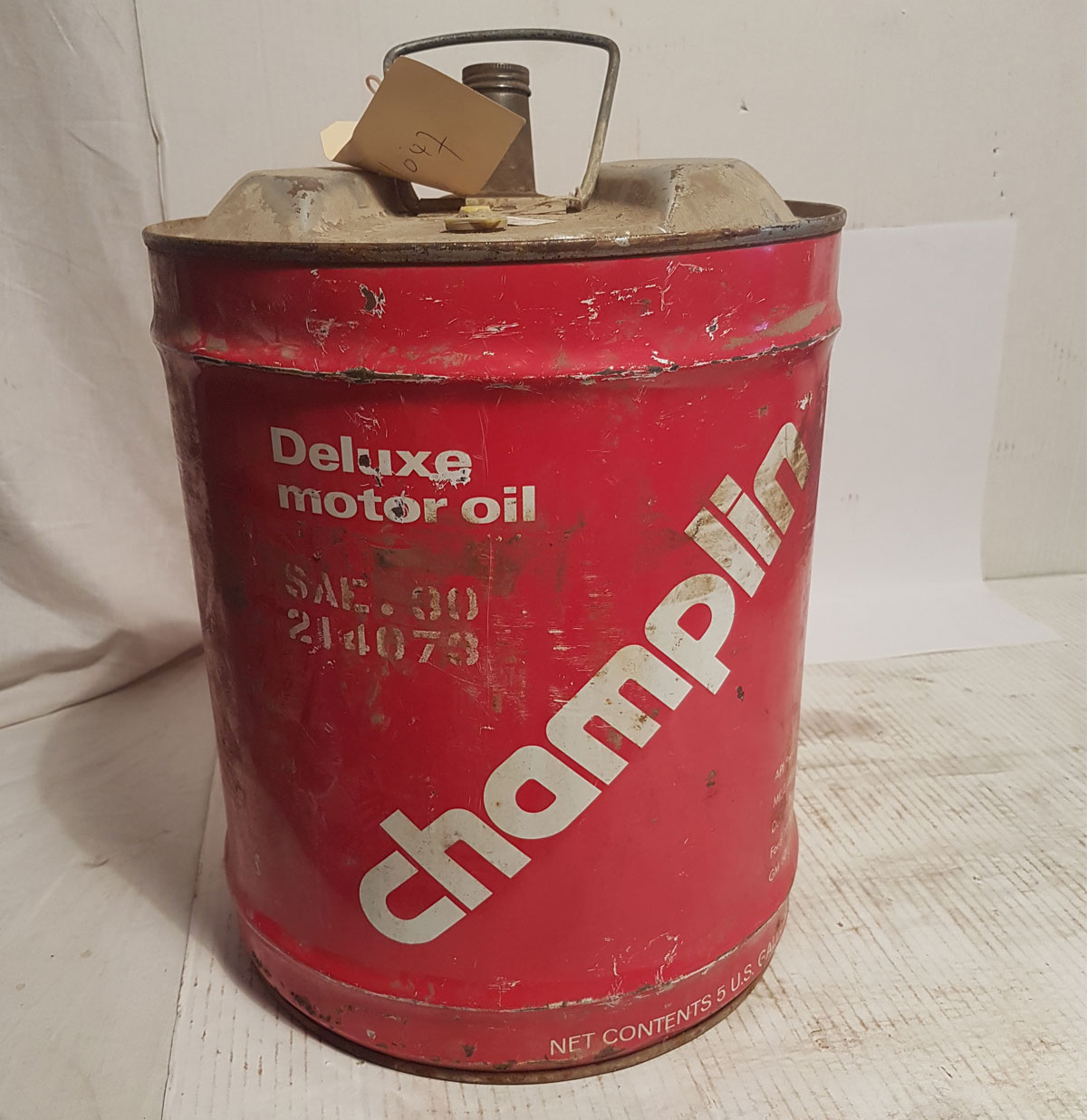 Champlin Deluxe Motor Oil Olieblik - Origineel