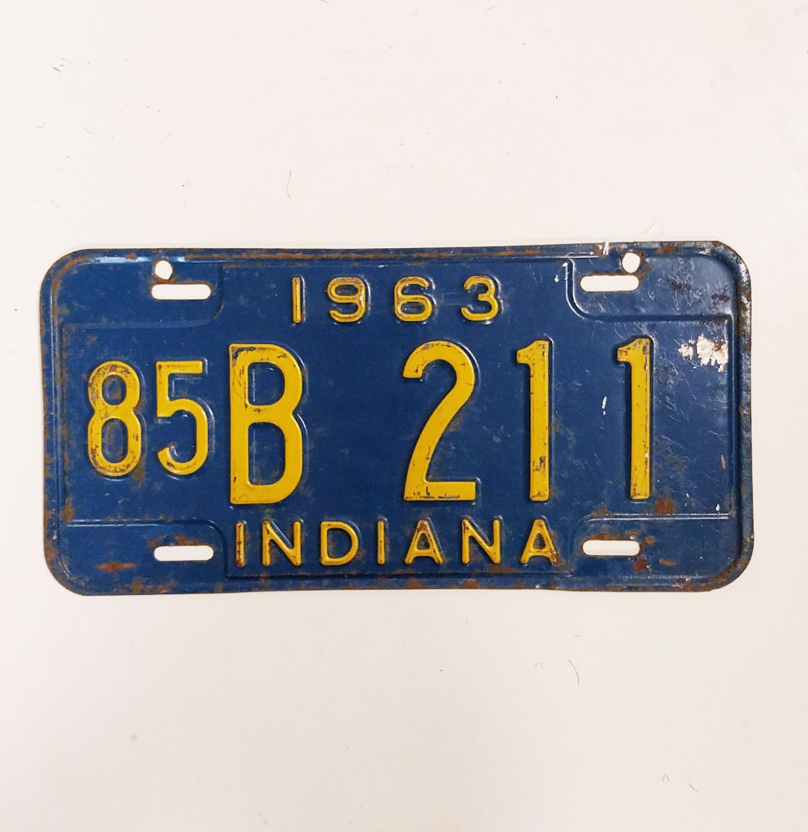 Fiftiesstore Indiana Kentekenplaat - 1963 - Origineel