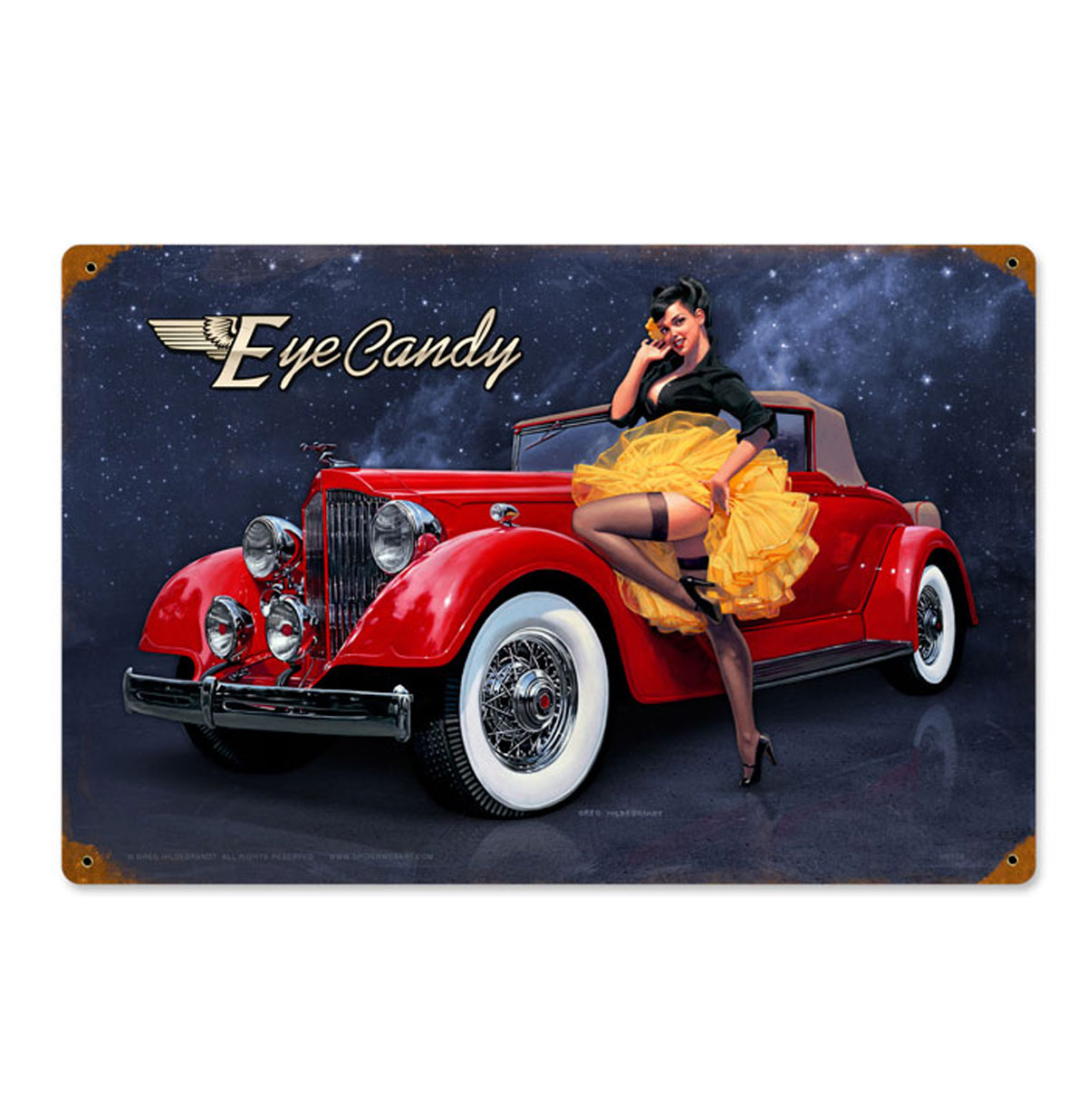 Eye Candy Classic Car Petticoat Zwaar Metalen Bord