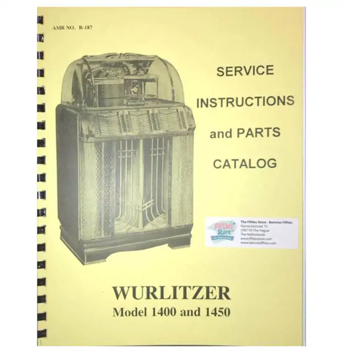 Wurlitzer Model 1400-1450 Jukebox Manual 