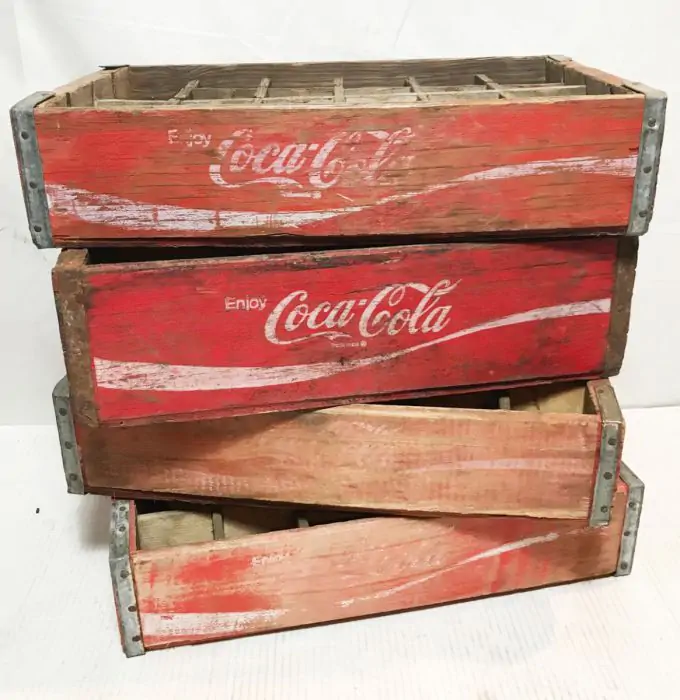 Coca Cola Wooden Box Kitchen Spares Crate Classic Retro Coke Gift vintage Sign 